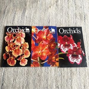 3 Paper Back Books on Orchids